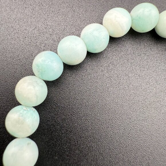 Amazonite‎ Gemstone Bracelet With Sterling Silver Bead - Picture 3 of 8